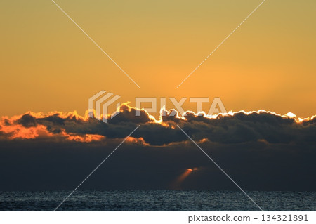 A sea stained in a morning glow A sea stained in a morning glow 134321891