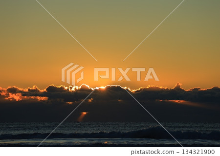 A sea stained in a morning glow A sea stained in a morning glow 134321900