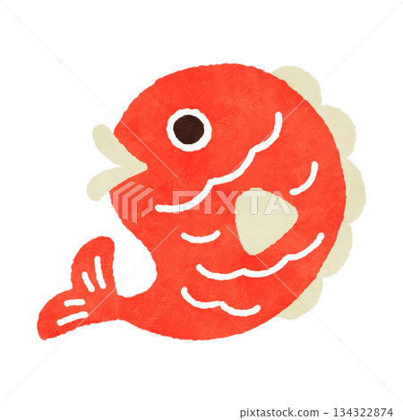 Hand-drawn sea bream, cute and charming Hand-drawn sea bream, cute and charming 134322874