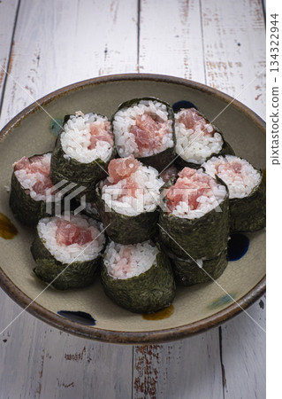 Negitoro handmade Japanese sushi Negitoro handmade Japanese sushi 134322944