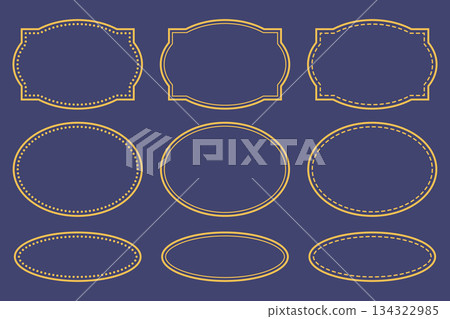 閃亮簡約線條框架套裝 134322985