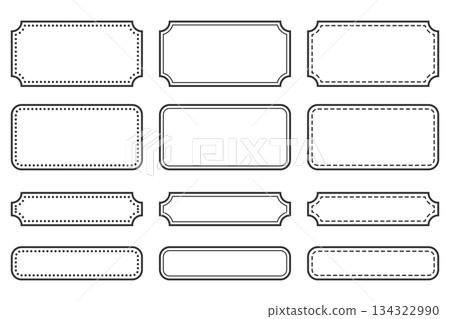 Sparkling simple line frame set 134322990