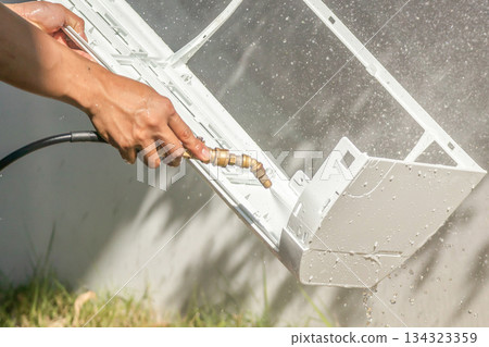 air conditioning cleaning service with water spray air conditioning cleaning service with water spray 134323359