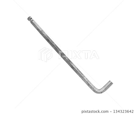 Hex key isolated on white background 134323642