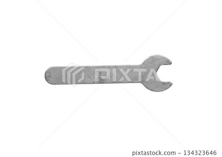 Wrench isolated on white background close up Wrench isolated on white background close up 134323646