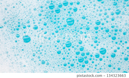 Abstract white soap foam bubbles texture background 134323663
