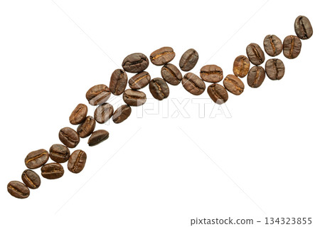 coffee beans isolated on white background 134323855