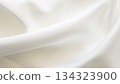 Abstract white fabric soft wave smooth texture surface background 134323900
