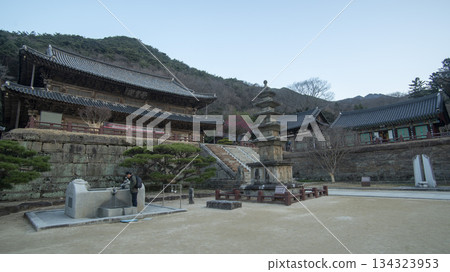 koreatemple with mountain koreatemple with mountain 134323953