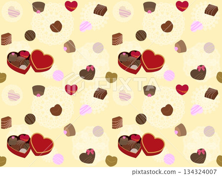 Chocolate seamless pattern B-4' Chocolate seamless pattern B-4' 134324007