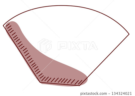 簡單的咖啡濾紙淺色插圖 簡單的咖啡濾紙淺色插圖 134324021