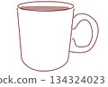 一個簡單的淺色馬克杯插圖 134324023