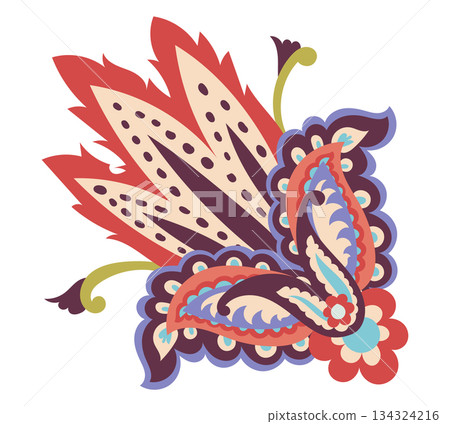 Bold Festival Folk Petal Ornament Bold Festival Folk Petal Ornament 134324216