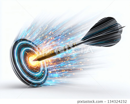 3D卡通飛鏢射中靶心 134324232