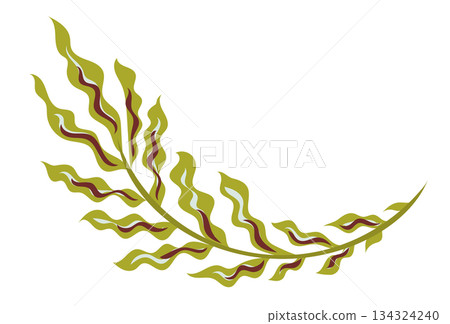 Curved Wavy Folk Leaf Garland Curved Wavy Folk Leaf Garland 134324240