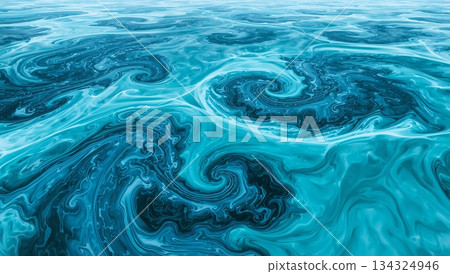The image is of a swirling blue ocean with a lot of movement 134324946