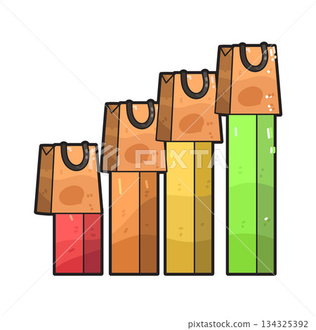 illustration of Sales Chart 134325392
