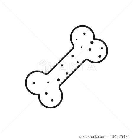 Dog bone icon in flat style. Animal cookie vector illustration on isolated background. Skeleton bones sign business concept. Dog bone icon in flat style. Animal cookie vector illustration on isolated background. Skeleton bones sign business concept. 134325481