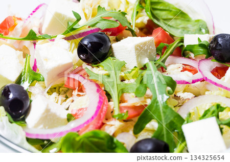 Photos of lettuce in tight. Background. Texture. Abstraction. Photos of lettuce in tight. Background. Texture. Abstraction. 134325654