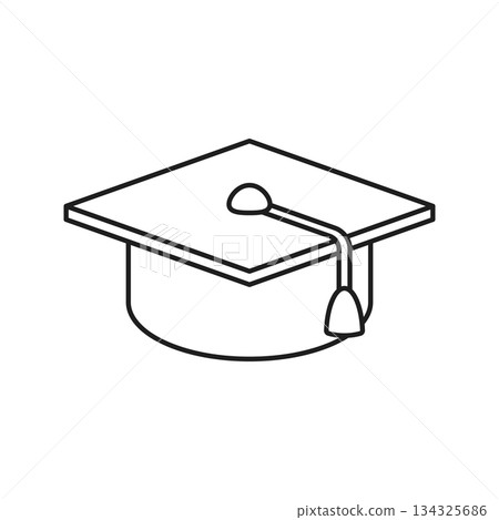 Graduation cap icon in flat style. Education hat vector illustration on isolated background. Graduate headwear sign business concept. Graduation cap icon in flat style. Education hat vector illustration on isolated background. Graduate headwear sign business concept. 134325686