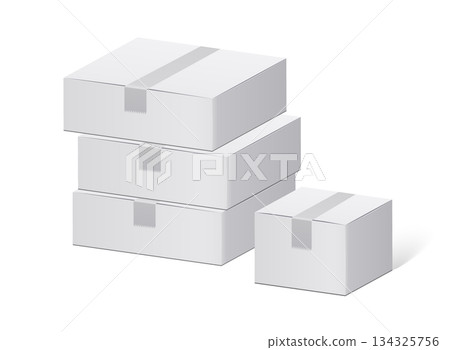 Cardboard box icon in flat style. Package vector illustration on isolated background. Carton container sign business concept. Cardboard box icon in flat style. Package vector illustration on isolated background. Carton container sign business concept. 134325756
