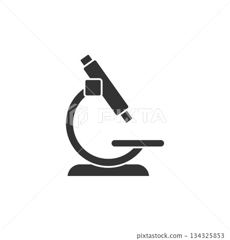 Microscope icon in flat style. Laboratory magnifier vector illustration on isolated background. Biology instrument sign business concept. Microscope icon in flat style. Laboratory magnifier vector illustration on isolated background. Biology instrument sign business concept. 134325853