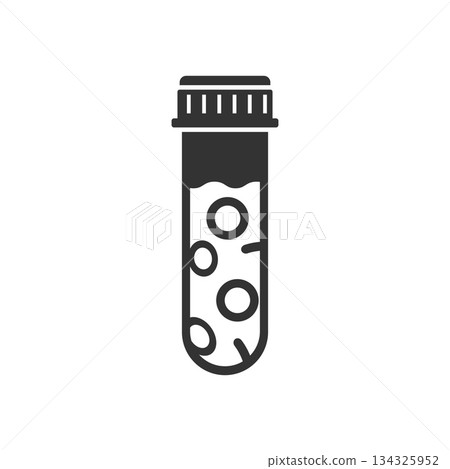 Blood test tube icon in flat style. Hematology vector illustration on isolated background. Laboratory flask sign business concept. Blood test tube icon in flat style. Hematology vector illustration on isolated background. Laboratory flask sign business concept. 134325952