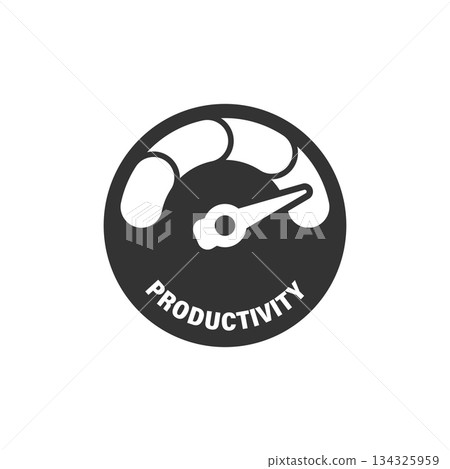 Productivity icon in flat style. Process strategy vector illustration on isolated background. Seo analytics sign business concept. Productivity icon in flat style. Process strategy vector illustration on isolated background. Seo analytics sign business concept. 134325959