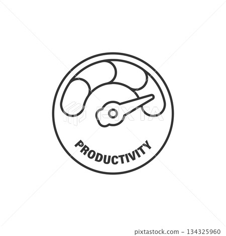 Productivity icon in flat style. Process strategy vector illustration on isolated background. Seo analytics sign business concept. Productivity icon in flat style. Process strategy vector illustration on isolated background. Seo analytics sign business concept. 134325960