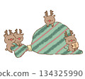 Reindeer and presents 134325990