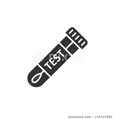 Coronavirus test icon in flat style. covid-19 vector illustration on isolated background. Medical diagnostic sign business concept. Coronavirus test icon in flat style. covid-19 vector illustration on isolated background. Medical diagnostic sign business concept. 134325995