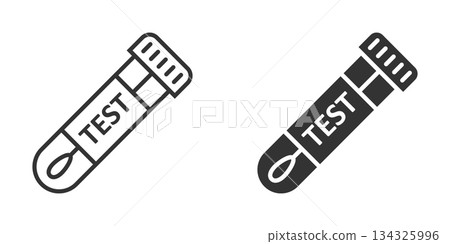 Coronavirus test icon in flat style. covid-19 vector illustration on isolated background. Medical diagnostic sign business concept. Coronavirus test icon in flat style. covid-19 vector illustration on isolated background. Medical diagnostic sign business concept. 134325996
