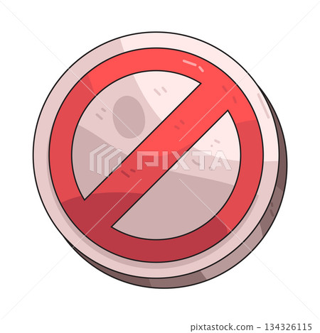 illustration of Forbidden Sign illustration of Forbidden Sign 134326115
