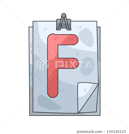 illustration of F Grade illustration of F Grade 134326125