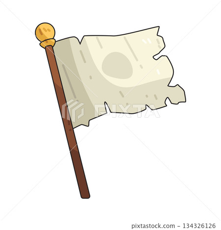 illustration of White Flag illustration of White Flag 134326126