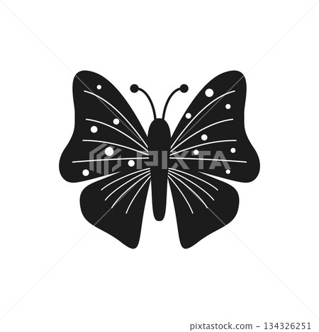 Butterfly icon in flat style. Insect vector illustration on isolated background. Flying bug sign business concept. Butterfly icon in flat style. Insect vector illustration on isolated background. Flying bug sign business concept. 134326251
