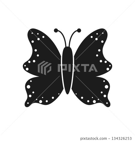 Butterfly icon in flat style. Insect vector illustration on isolated background. Flying bug sign business concept. Butterfly icon in flat style. Insect vector illustration on isolated background. Flying bug sign business concept. 134326253
