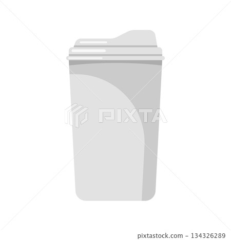 Coffee drink icon in flat style. Tea, cappuccino, latte vector illustration on isolated background. Paper cup sign business concept. 134326289