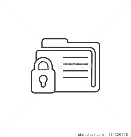 Files folder permission icon in flat style. Document access vector illustration on isolated background. Secret archive sign business concept. Files folder permission icon in flat style. Document access vector illustration on isolated background. Secret archive sign business concept. 134326358