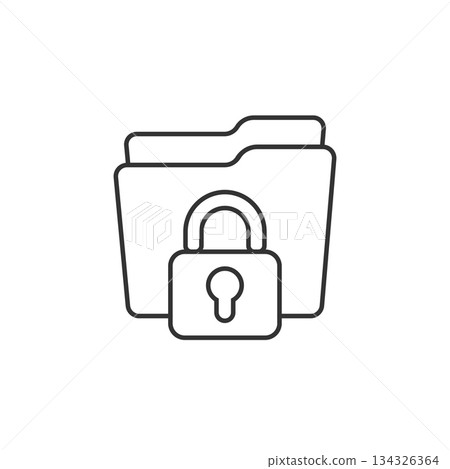 Files folder permission icon in flat style. Document access vector illustration on isolated background. Secret archive sign business concept. Files folder permission icon in flat style. Document access vector illustration on isolated background. Secret archive sign business concept. 134326364