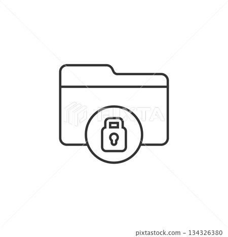 Files folder permission icon in flat style. Document access vector illustration on isolated background. Secret archive sign business concept. Files folder permission icon in flat style. Document access vector illustration on isolated background. Secret archive sign business concept. 134326380