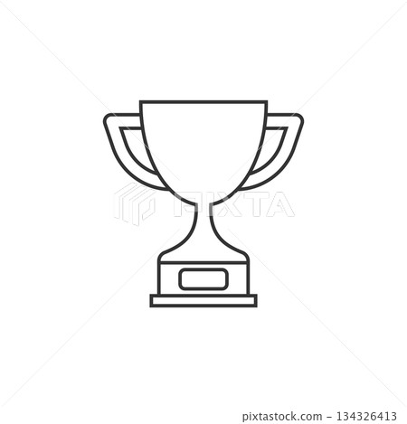 Trophy cup icon in flat style. Goblet prize vector illustration on isolated background. Award sign business concept. Trophy cup icon in flat style. Goblet prize vector illustration on isolated background. Award sign business concept. 134326413