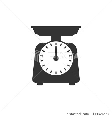 Bathroom weight scale icon in flat style. Mass measurement vector illustration on isolated background. Overweight sign business concept. Bathroom weight scale icon in flat style. Mass measurement vector illustration on isolated background. Overweight sign business concept. 134326437