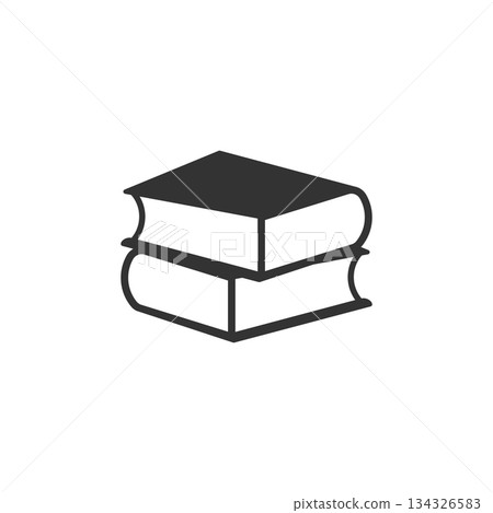 Book library icon in flat style. Encyclopedia vector illustration on white isolated background. Dictionary sign business concept. Book library icon in flat style. Encyclopedia vector illustration on white isolated background. Dictionary sign business concept. 134326583