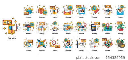 A series of dots and lines that spell out the word financee 134326959