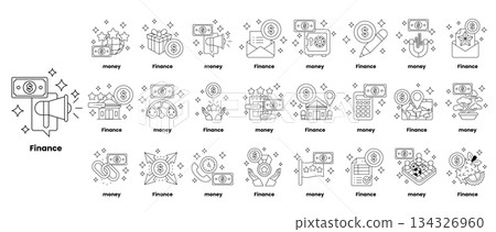 A series of dots and lines that spell out the word financee 134326960