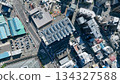 Aerial view of modern city and roads taken by drone 134327588
