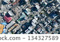 Aerial view of a modern city taken by drone 134327589