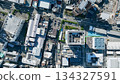 Aerial view of modern city and roads taken by drone 134327591