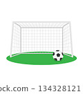 足球和球門 134328121